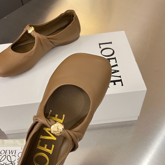 ✨🎁Loewe Pebble Soft Ballerina lambskin nappa leather Flats Loafers - Picture 5 of 5